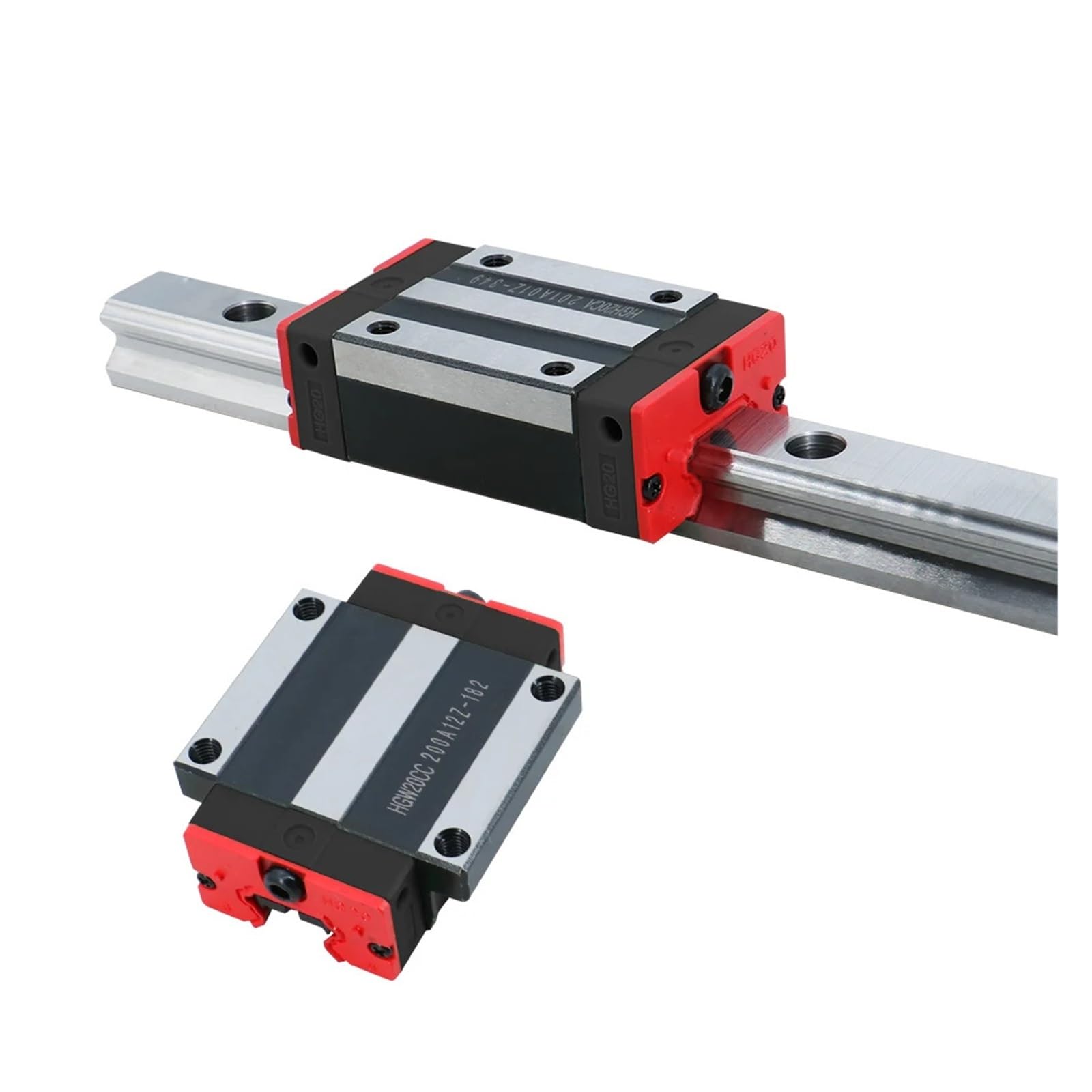 Linear Rail, Linear Sliding Gide 35mm Square Linear Guide HGR35 Rail with HGH35CA Flange Slider Block(400mm)