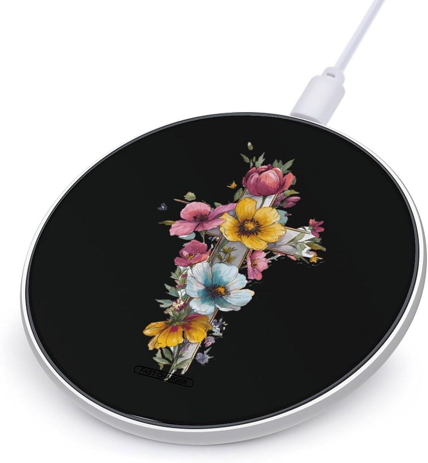 Flower Cross Portable Phone Charger Charging Station Pad 10W