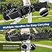 OFFICEJOY Golf Stand Bag, Portable Golf Clubs Bag w/4 Way Dividers, 4 Pockets, Adjustable Shoulder Straps, Pencil Golf Bag w/ 2 Non-Slip Stand, Lightweight Golf Bag for Men Women (Black)