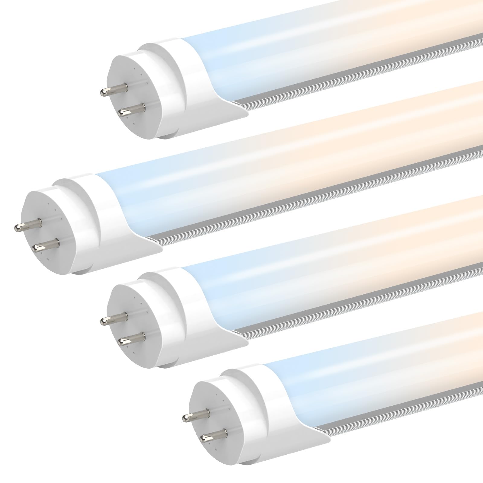 JESLED T8 LED 4FT Tube Lights, Type A+B, 24W, 3200LM, 6 Colors 3000K |