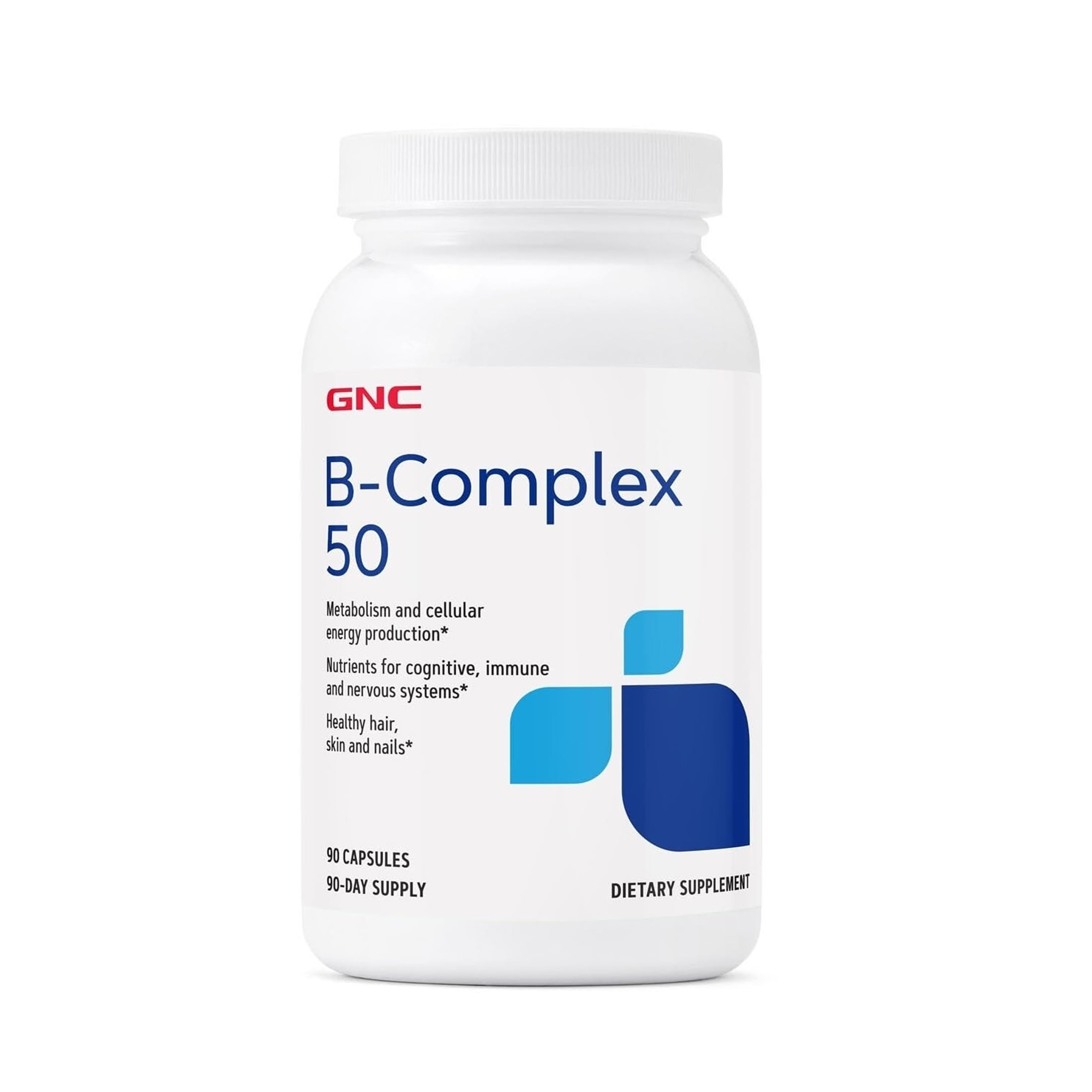 GNC B-Complex 50, Cellular Energy, 90 Capsules, 90 Servings
