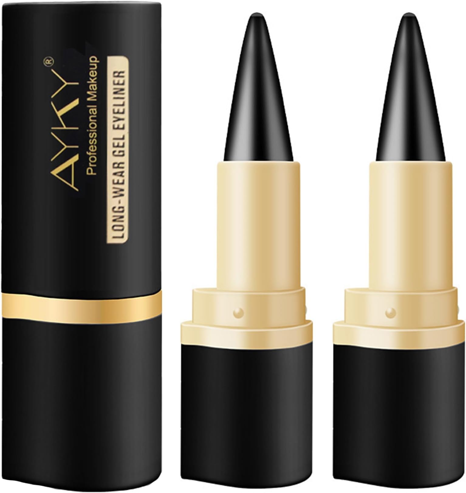AYKY Long Wear Gel Eyeliner, Tattoo Pencil Liner Waterproof Smudge Proof Gel Eyeliner for Mature Women, Professional Make-Up Silver Gray Brown Black Gel Eye Liner Pencils for Older Women (#04)