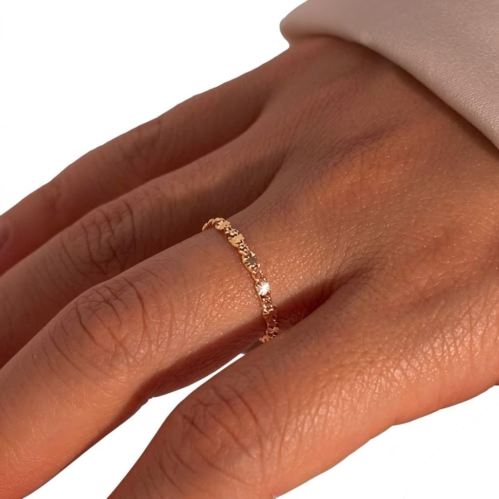 Heart Syndrome Permanent Cutting Gold Ring 16K Gold Plated Permanent jewelry