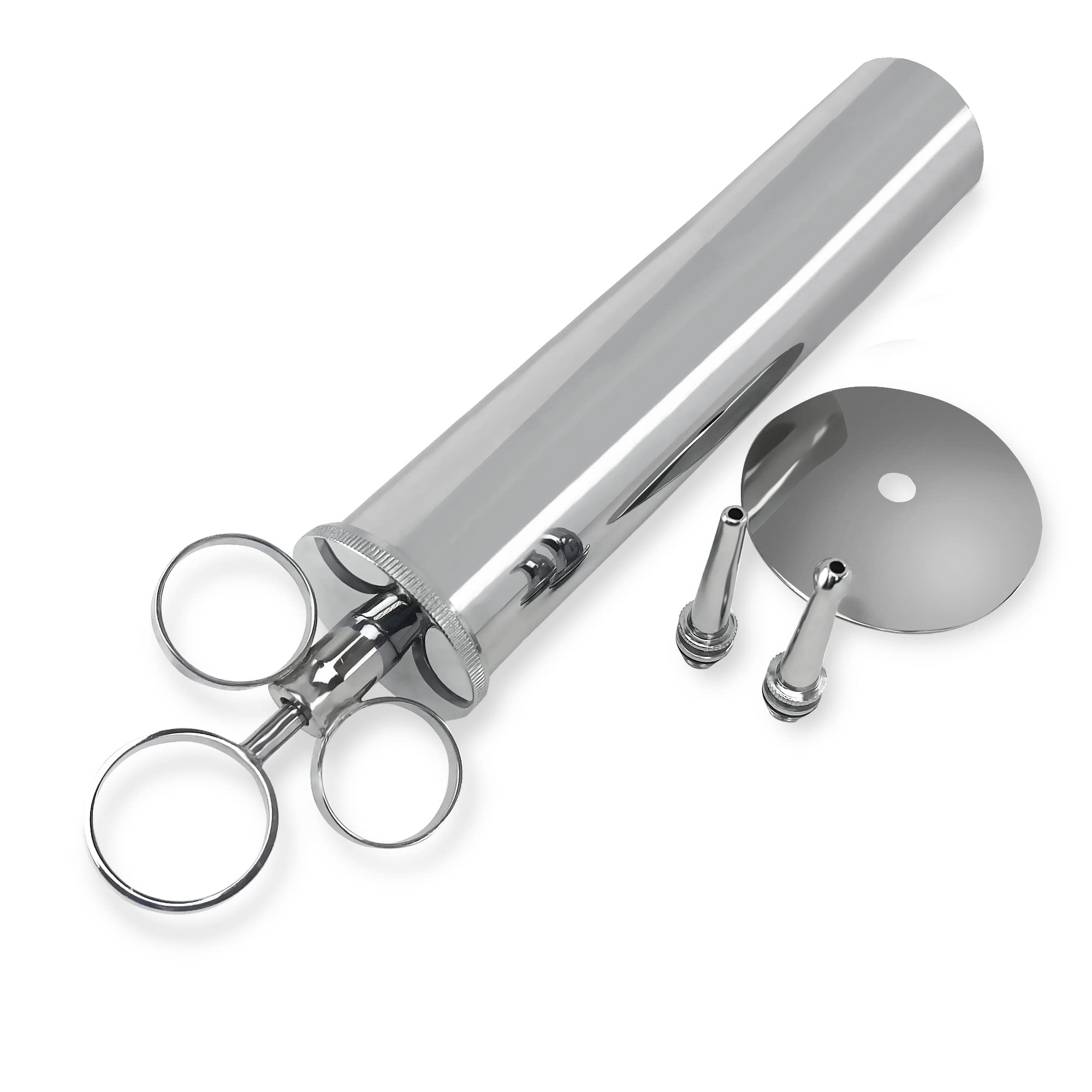 Ear Wax Removal Syringe – Durable Brass with Chrome Plating, Tri-Stream Tip, Easy & Safe Ear Wax Irrigation, Latex-Free, 8 Oz