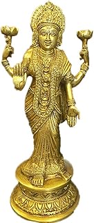 Mogul Interior Blessing Pose Vintage Standing Standing Hindu Goddess Lakshmi Prosperity Sculpture