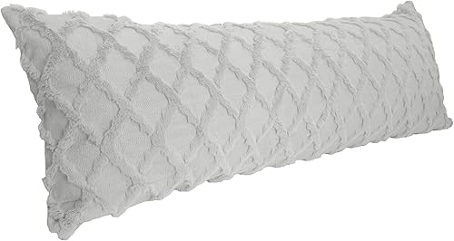 Home Long Body Lumbar Pillow case Cover,Solid Color Geometry Cushion Plush Pillow Covers Decorative, Nordic Style and Special Embroidery,use in