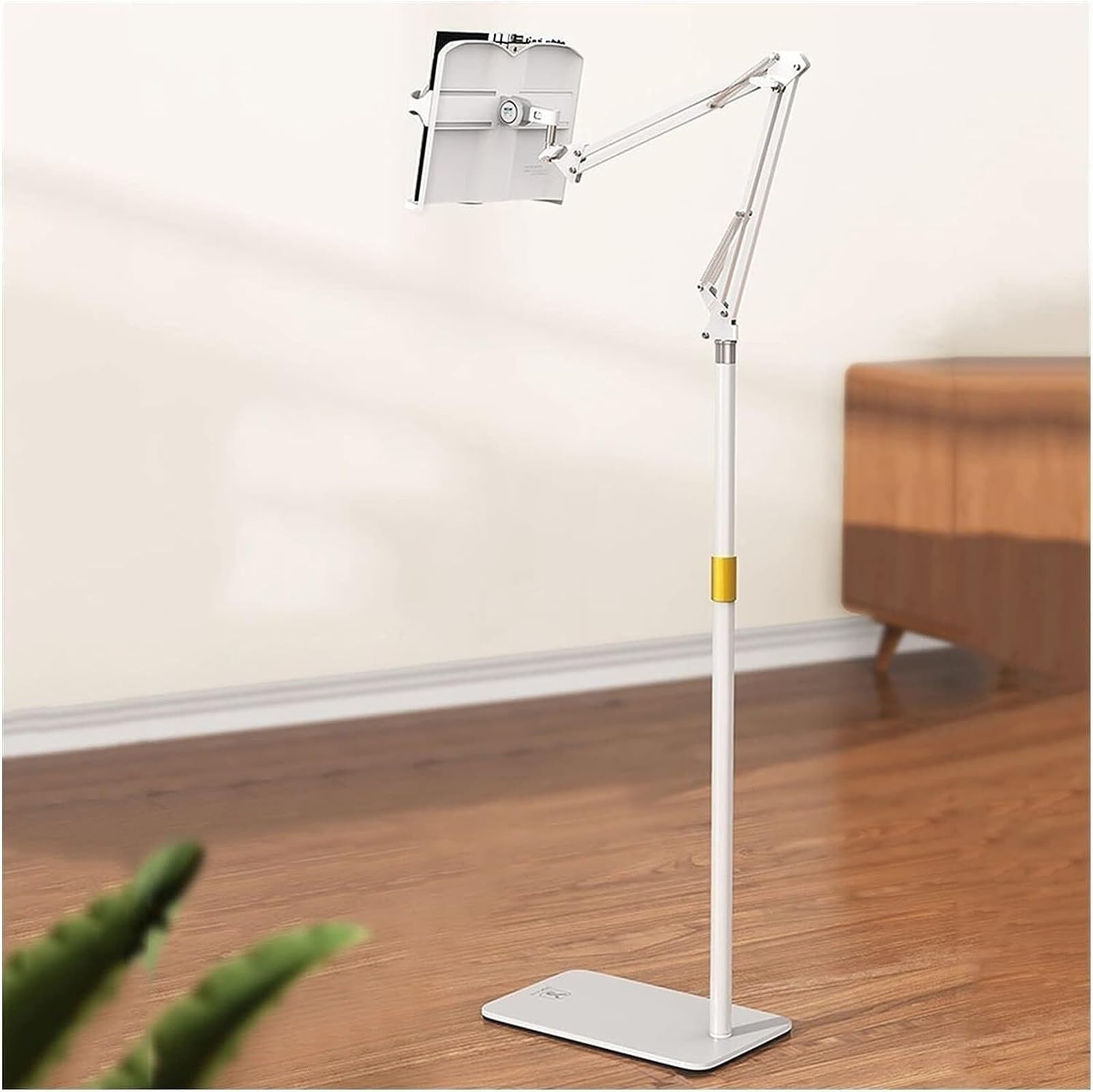 HYUARB Reading Shelf Floor-Standing Folding Portable Book Holder Height Adjustable Music Stand Sturdy Rolling Lectern Stand Tablet Mount