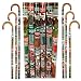 Handmade Carved Hand Painted Pine Wood Walking Cane with no Rubber Ends