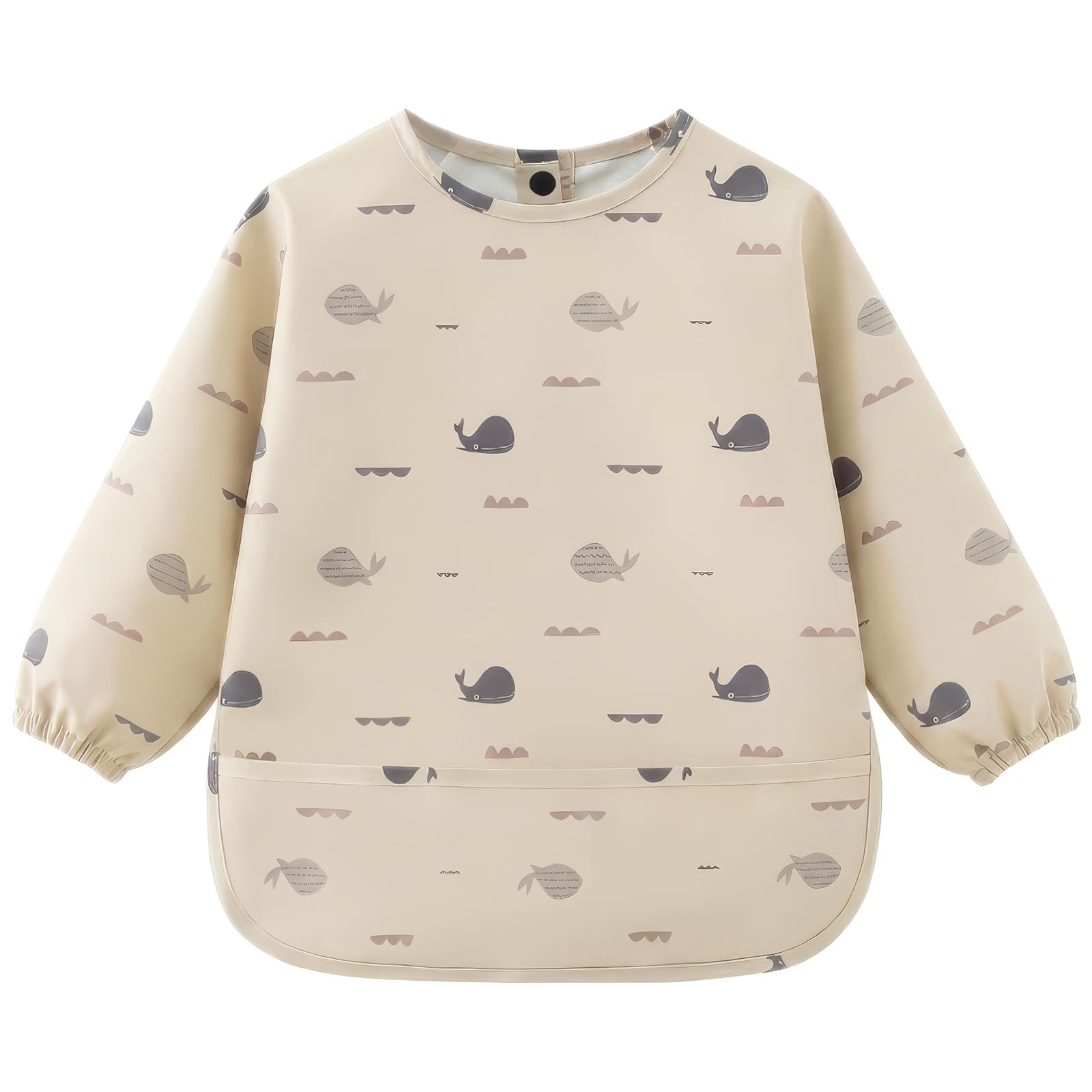 AOOTE Baby Lätzchen mit Lange Ärmeln, Lätzchen mit Ärmeln Baby Mess Proof, Weiches und Hautfreundliches Material,Lätzchens zum Stillen für Handwerk Malerei Bemalen Spielen von 6 Monaten bis 12 Monaten