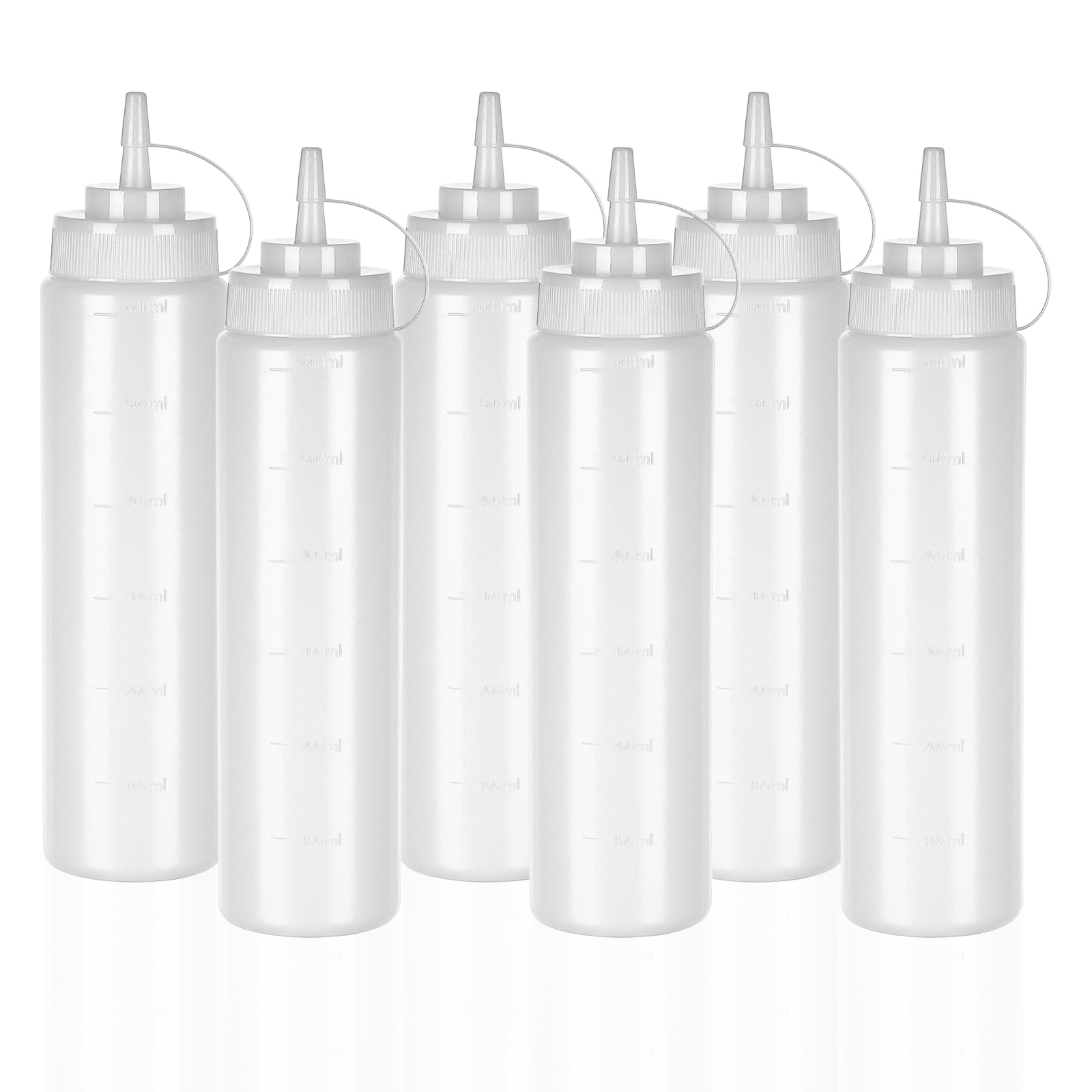 Bouteille à presser de cuisine anti-fuite lot de 6 flacons à condiments 591 ml sans BPA