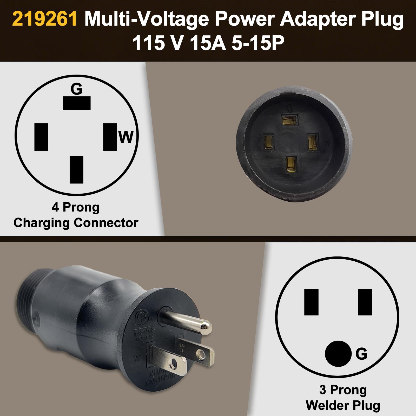 だぶる出品✩.*˚ Amazon.com: 219261 Multi-Voltage Adapter Plug for Miller