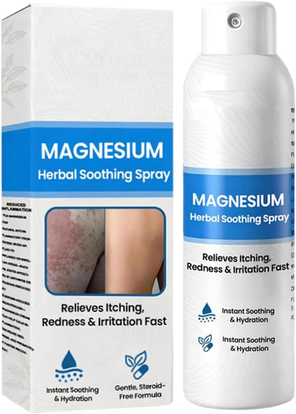 Cvreoz Magnesium Herbal Psoriasis Spray, Cvreoz Magnesium Herbal Soothing Spray, Gentle Moisturizing for All Skin Types 1PCS