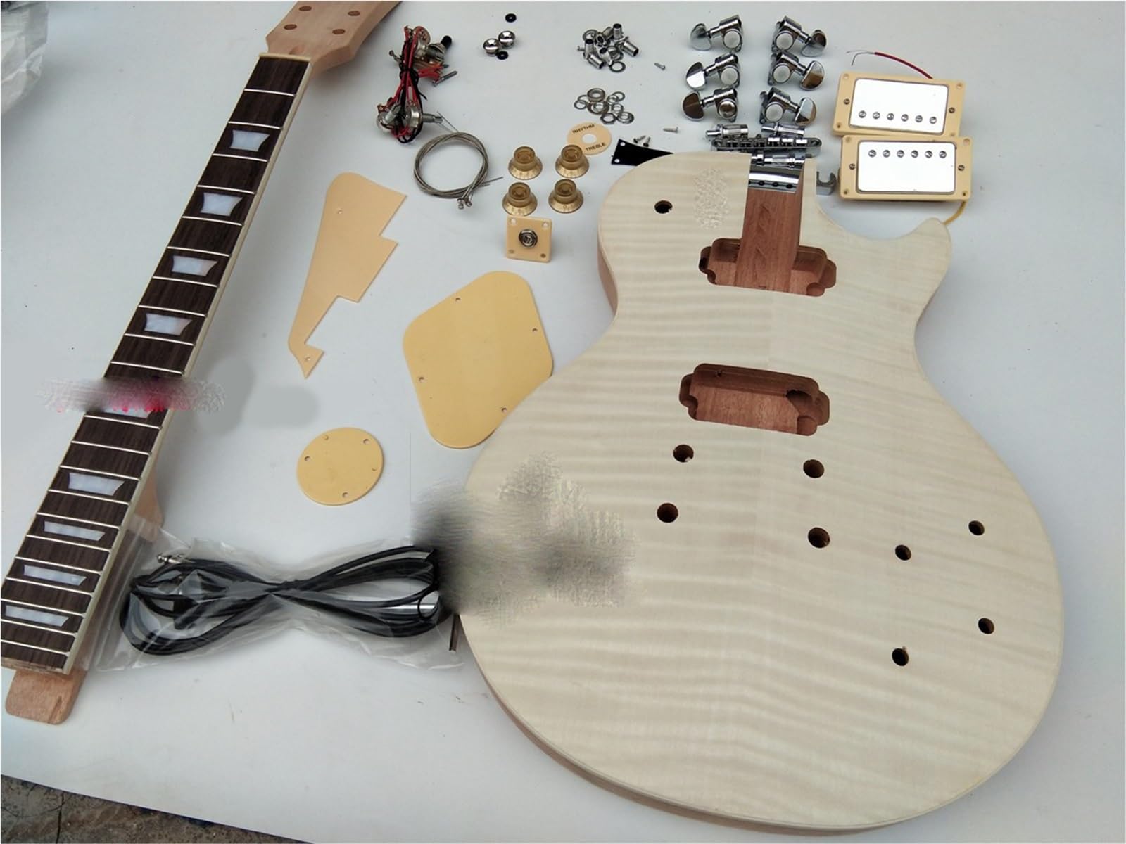 Zestaw Budowy Gitary Gitara Elektryczna Korpus Z Mahoniu Półwykończony