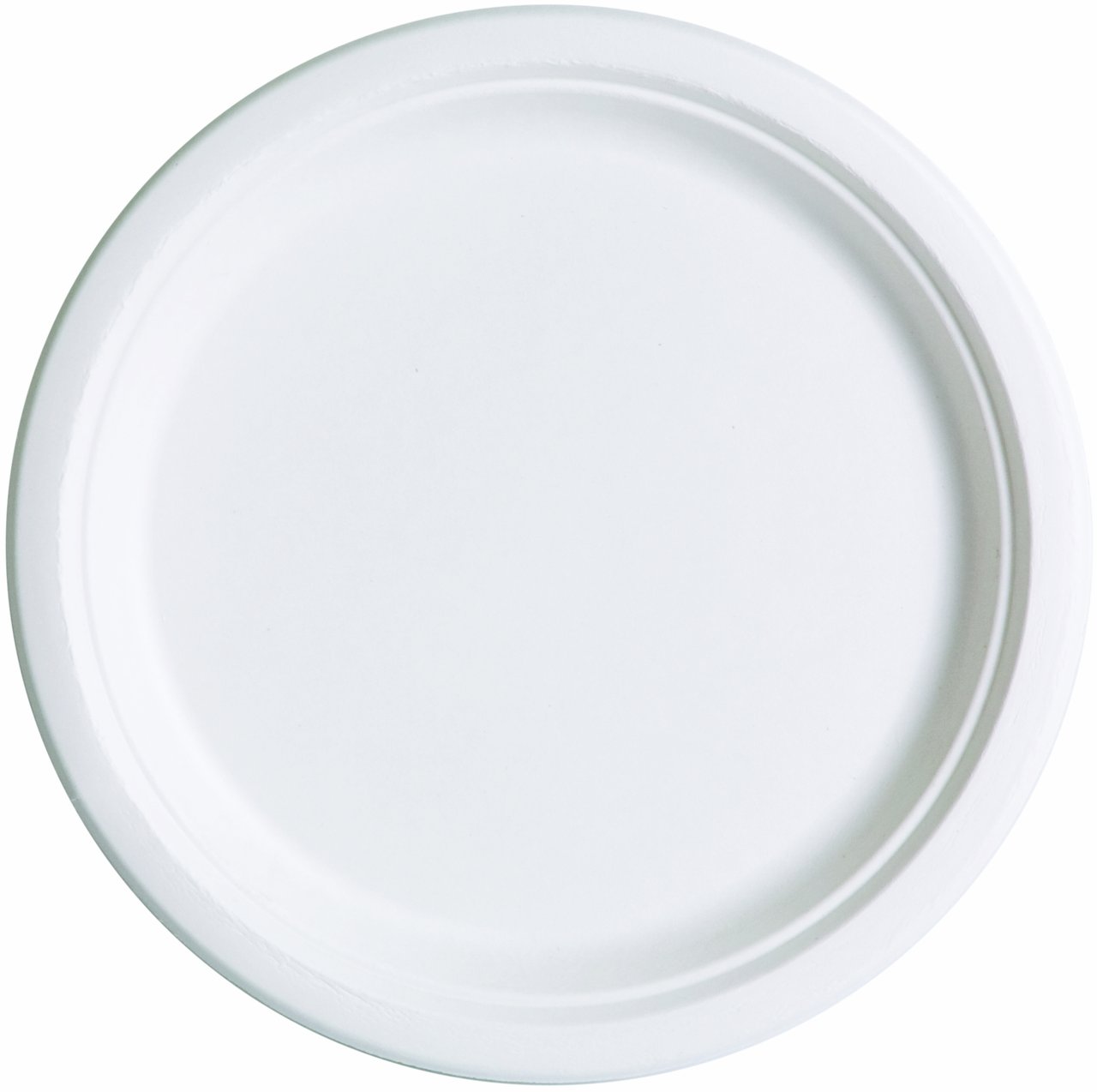ECO PRODUCTS Compostable 10" Paper Plates, Case of 500, Disposable White Molded Fiber, Round, Tree-Free, Stronger Than Paper & Styrofoam, Renewable