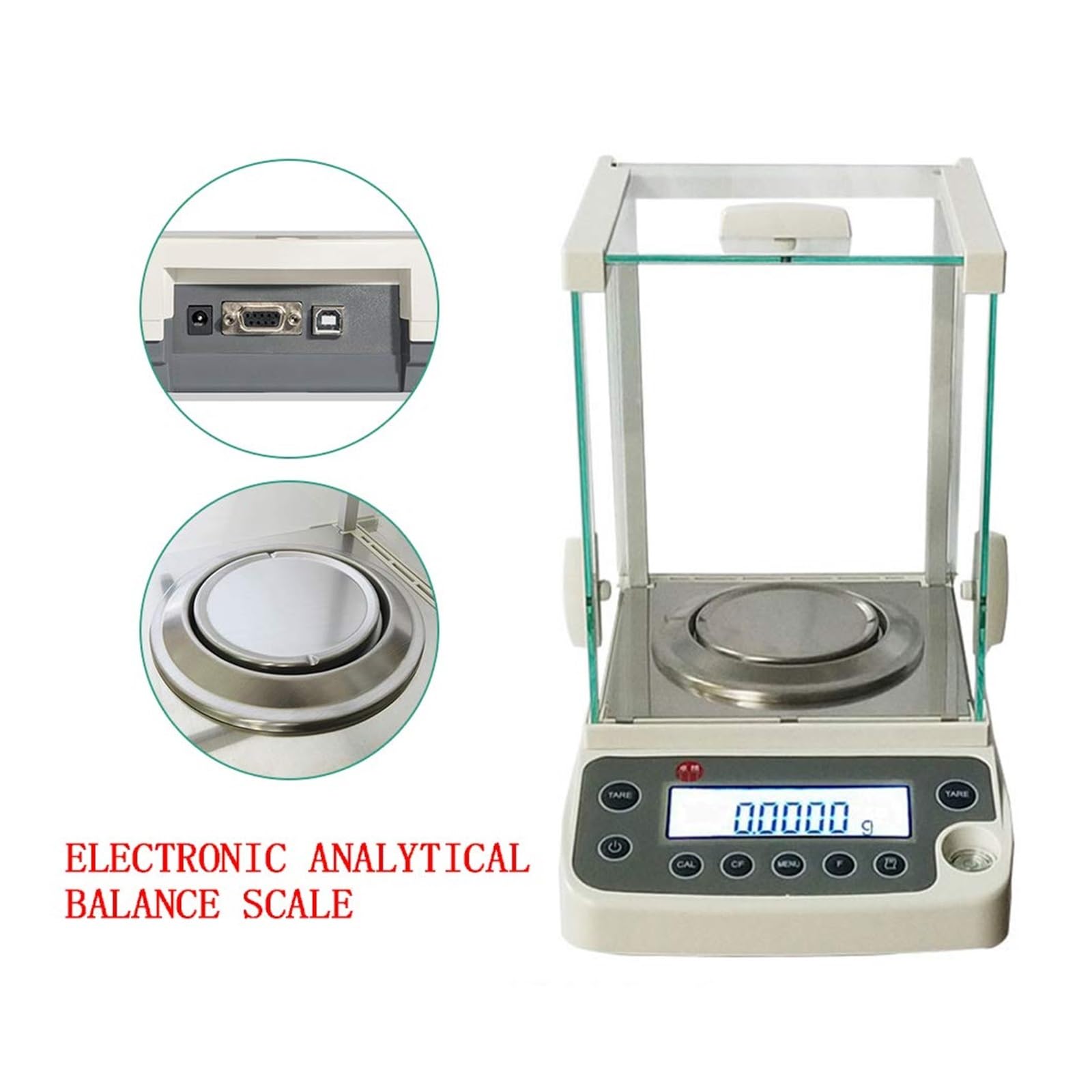 Balanza Analítica de Alta Precisión Digital 0,0001 g, 120 g/0,1 mg, Escala de Laboratorio Electrónica Con Pantalla LCD, Científica