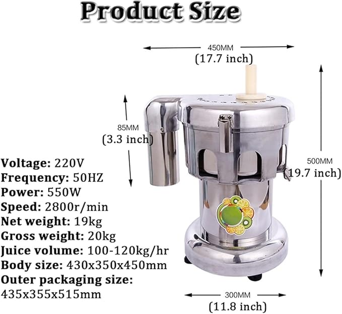 Extractor de Jugos Automático 550W con Boca Ancha y Limpieza Fácil miniatura 2