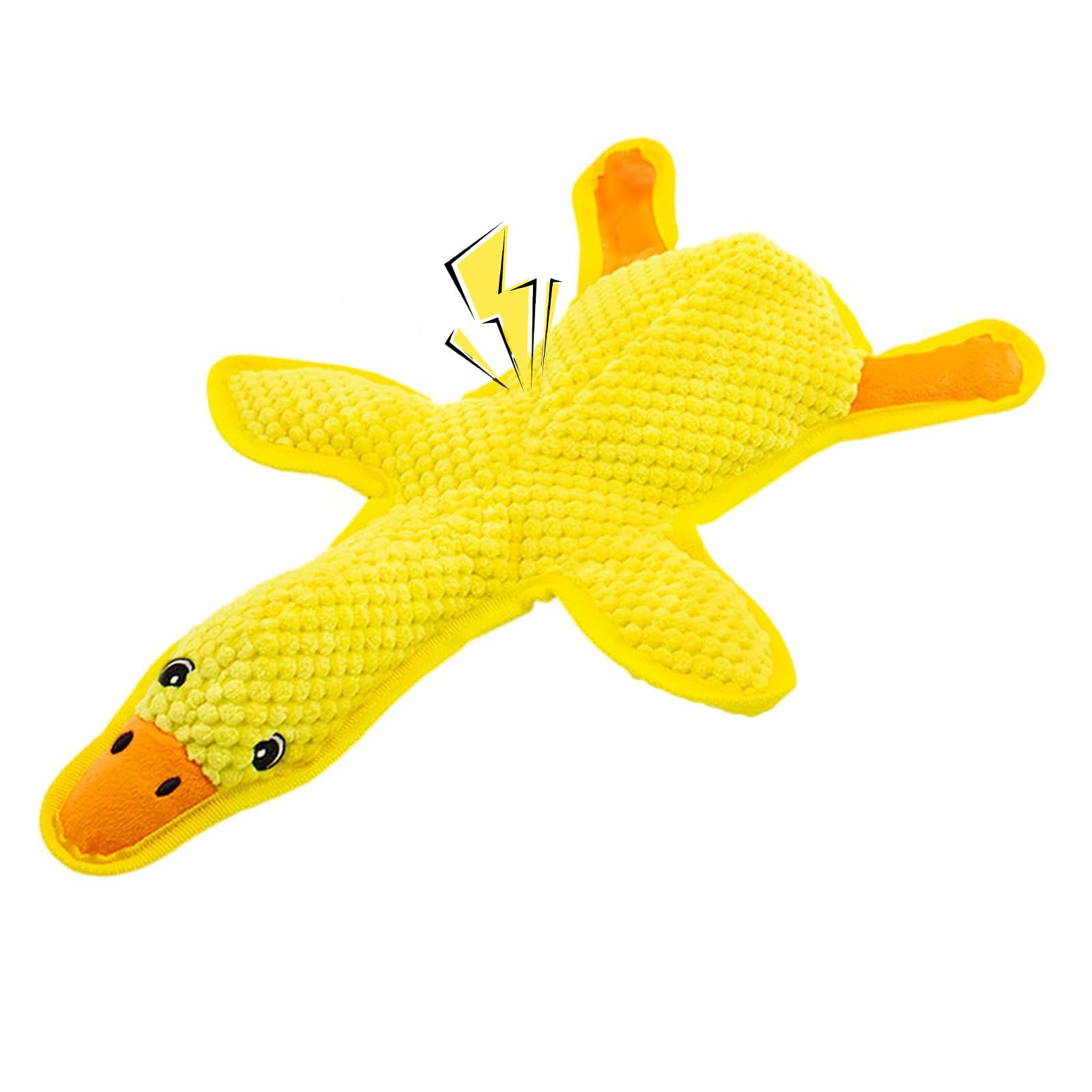 CHAWONER Squeaky Dog Toys, Interactive No Stuffing Duck Chew Toy with Crinkle Paper, Soft Plush Toys for Small Medium Large Dogs