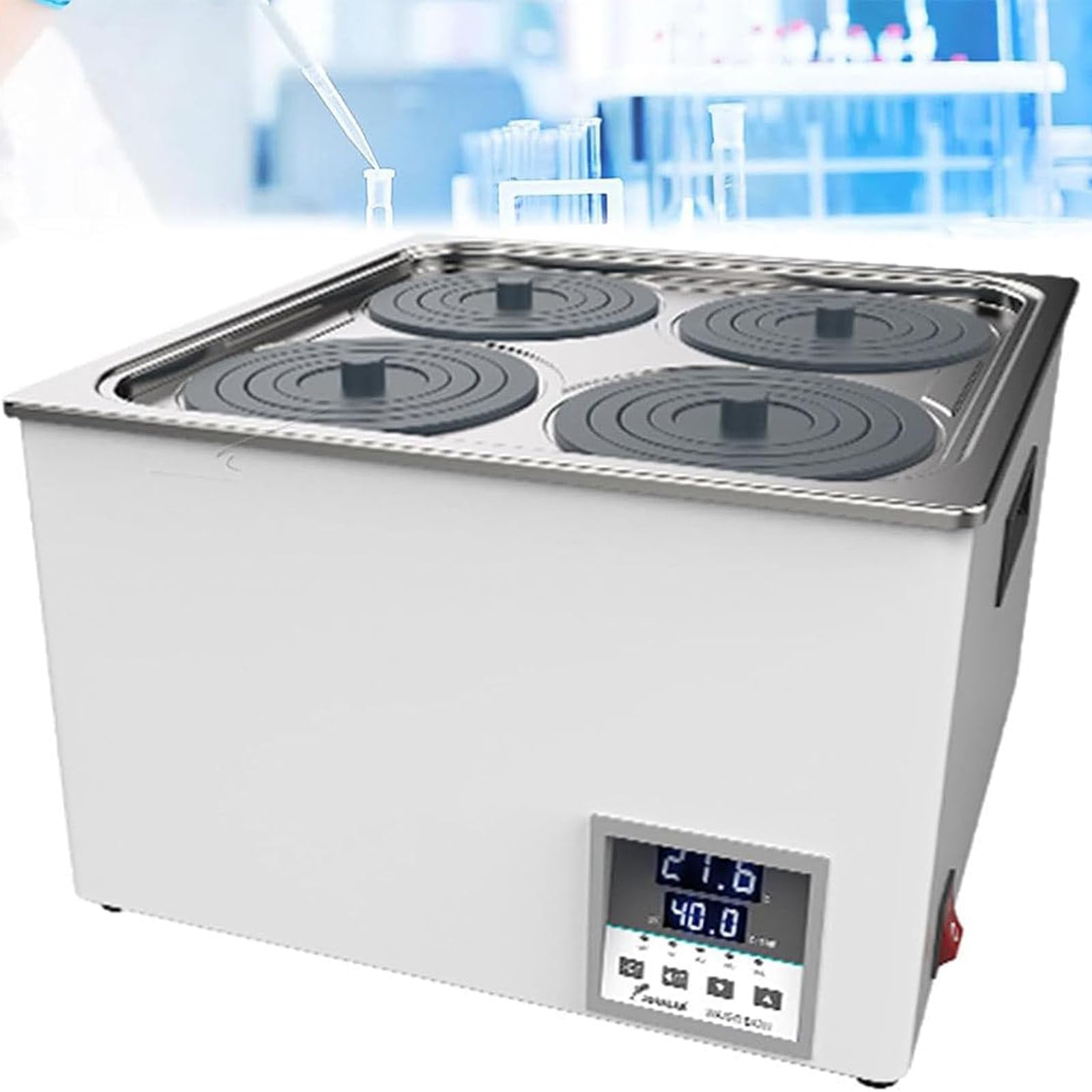 Baño de agua termostático digital, control de temperatura PID, anticombustión seca, para laboratorios de química e investigación