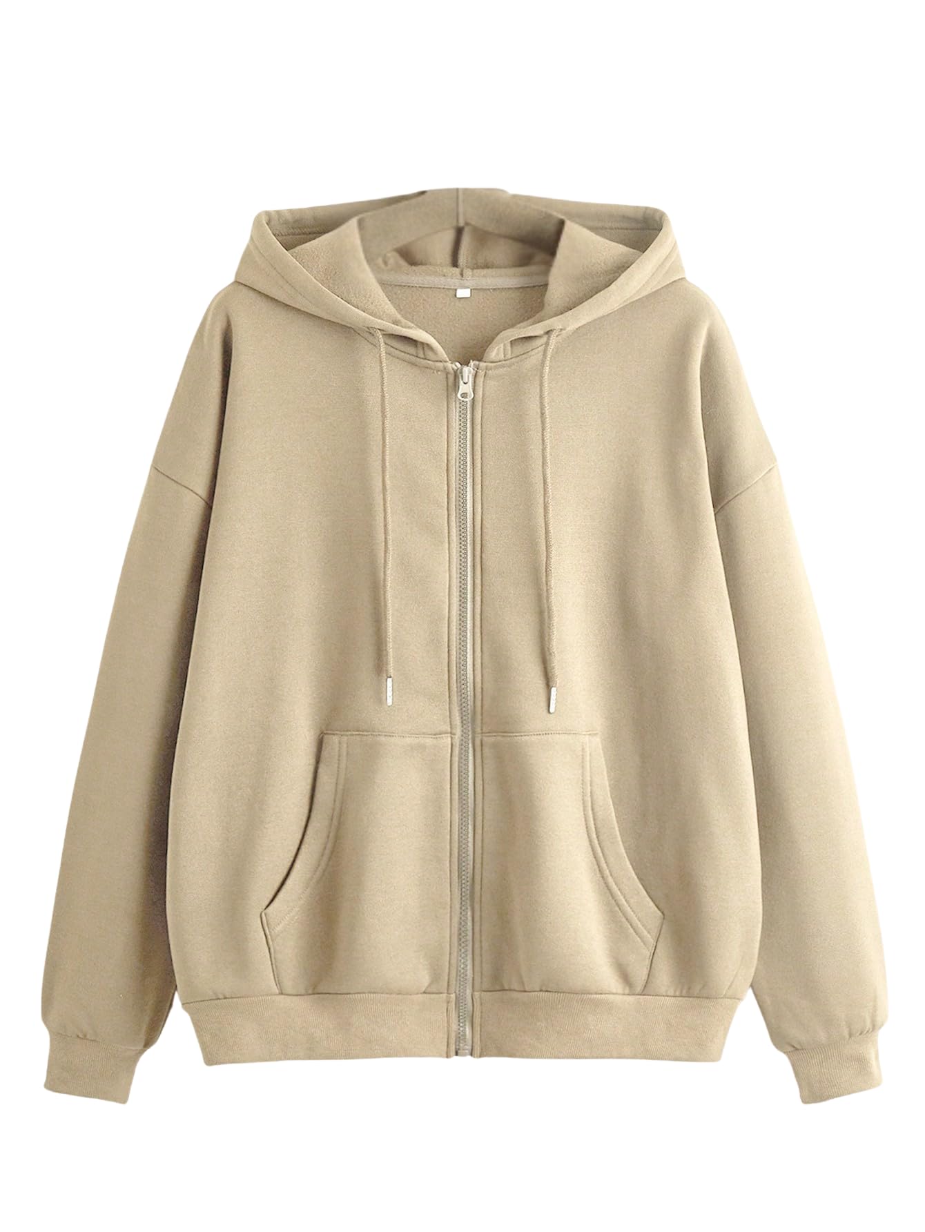 Imsa Moda Women’s Polycotton Fleece Plain Full-Zip Hooded Winter Jacket | Casual Hoodie with Kangaroo Pocket | Comfortable Warmwear-picture-47