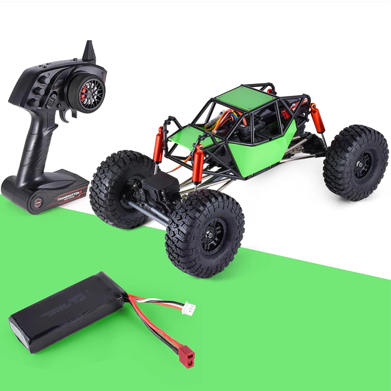 Amazon.co.jp: WHEELFUNリモコン1/10ロッククローラー2.4G 4*4 RTR電気