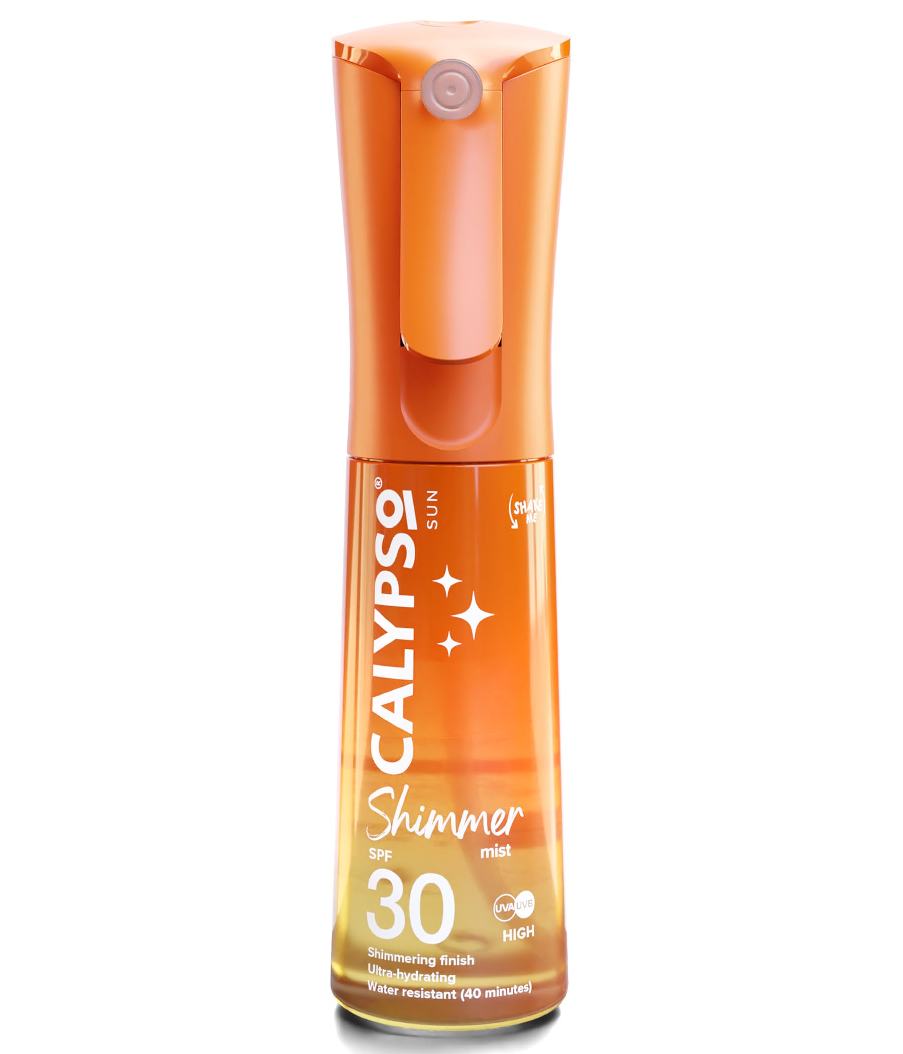 Calypso Shimmer Mist Spf30, Shimmering Finish, Protective Water Resistant Sun Spray, Non-Sticky, Transparent Sunscreen, 100Ml