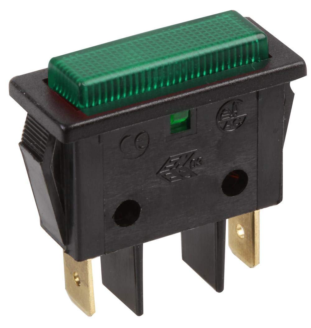 Hq Tec Green Neon Indicator, 240V, 11X30mm, Illumination Colour Lamp Base Type Quick Connect, Lens Shape Rectangular, Product Range B5 Series, Supply Voltage 240V, Lamps, Lighting & Indicators