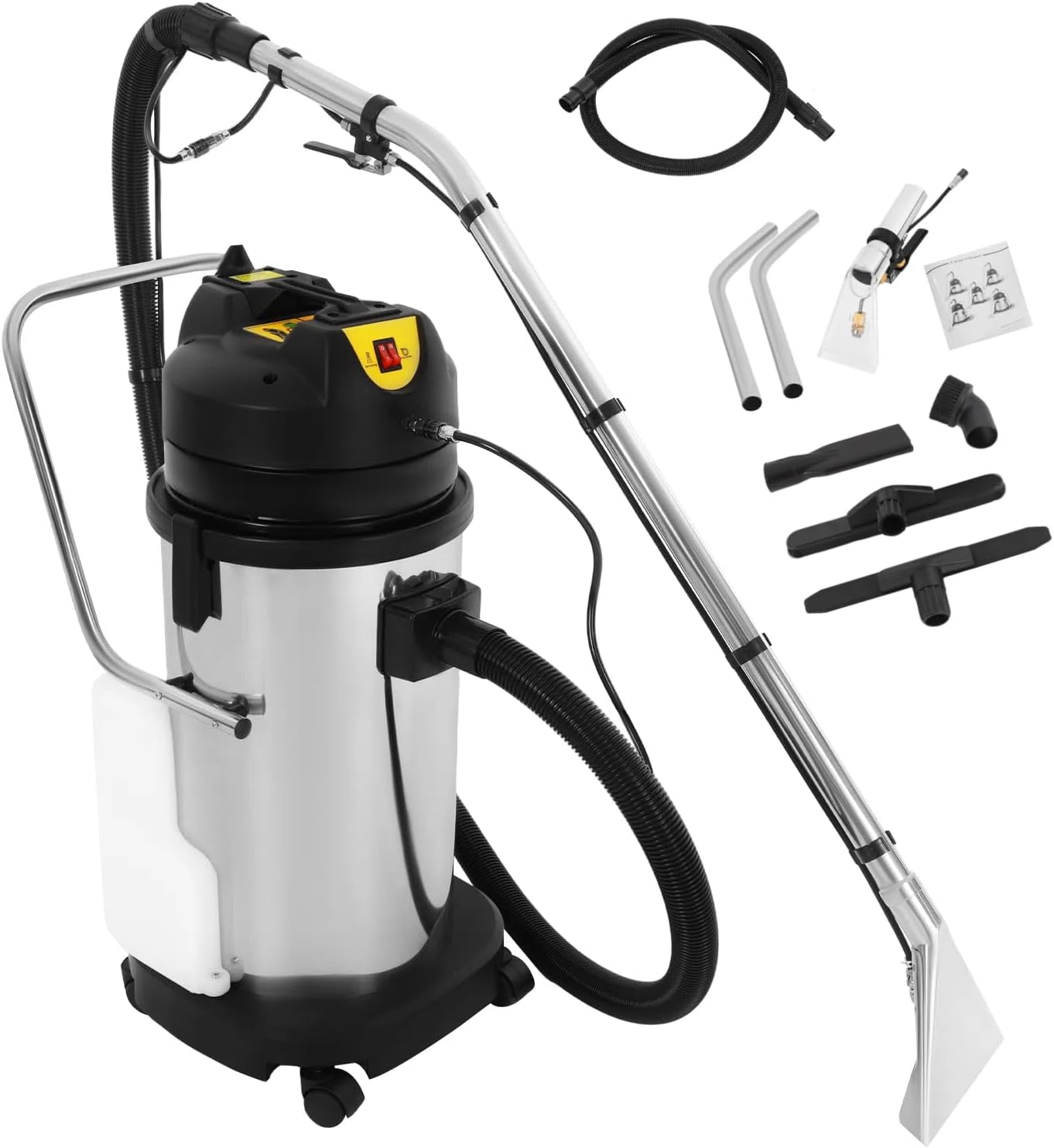 Commerciële tapijtreinigingsmachine, 40L/11GAL tapijt stofzuiger zware afzuigkap vacuüm wasmachine, professionele vloerreiniging voor banken gordijnen