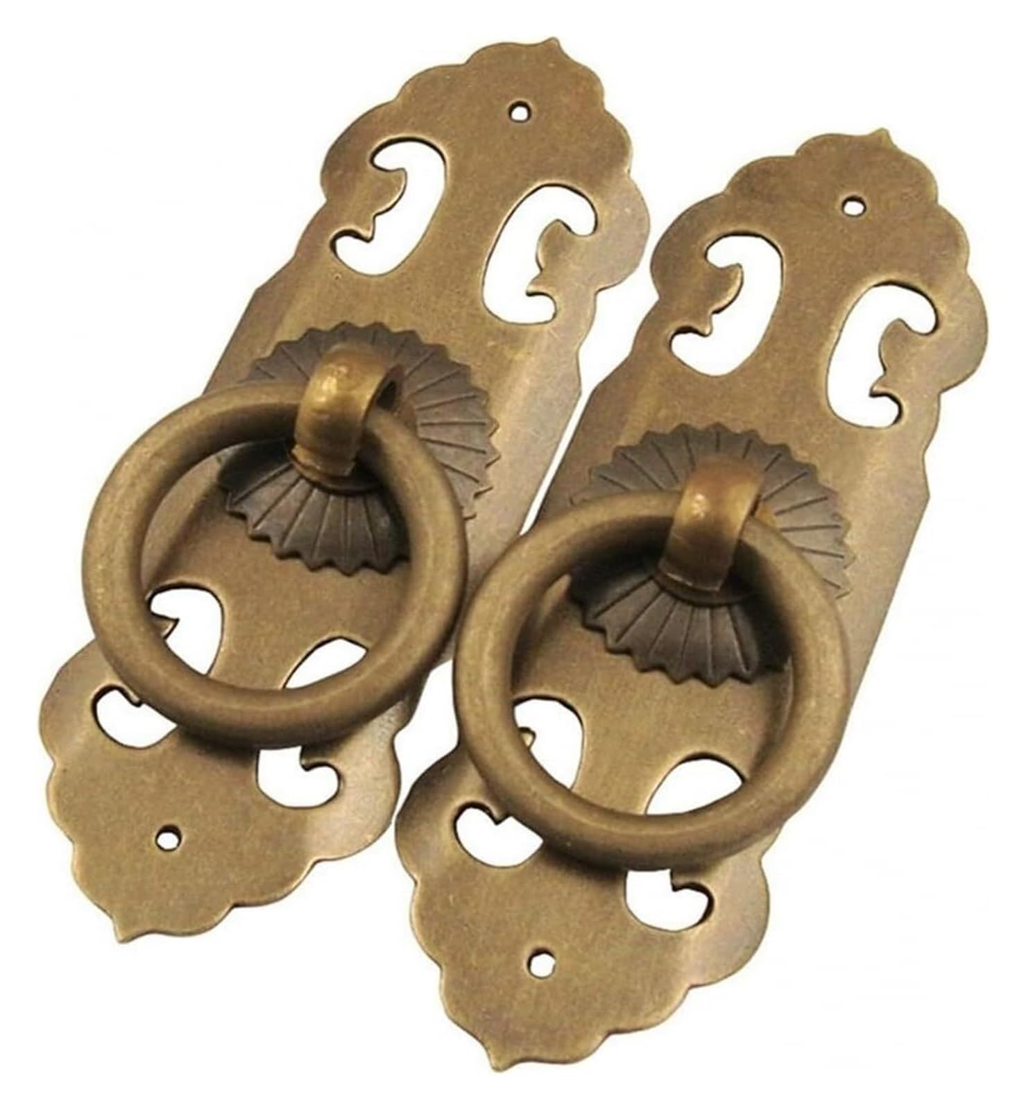 Voplivat Bronze Vintage Brass Cabinet Drawer Pulls, Multicolor Cabinet Wardrobe Door Handle(Bronze)