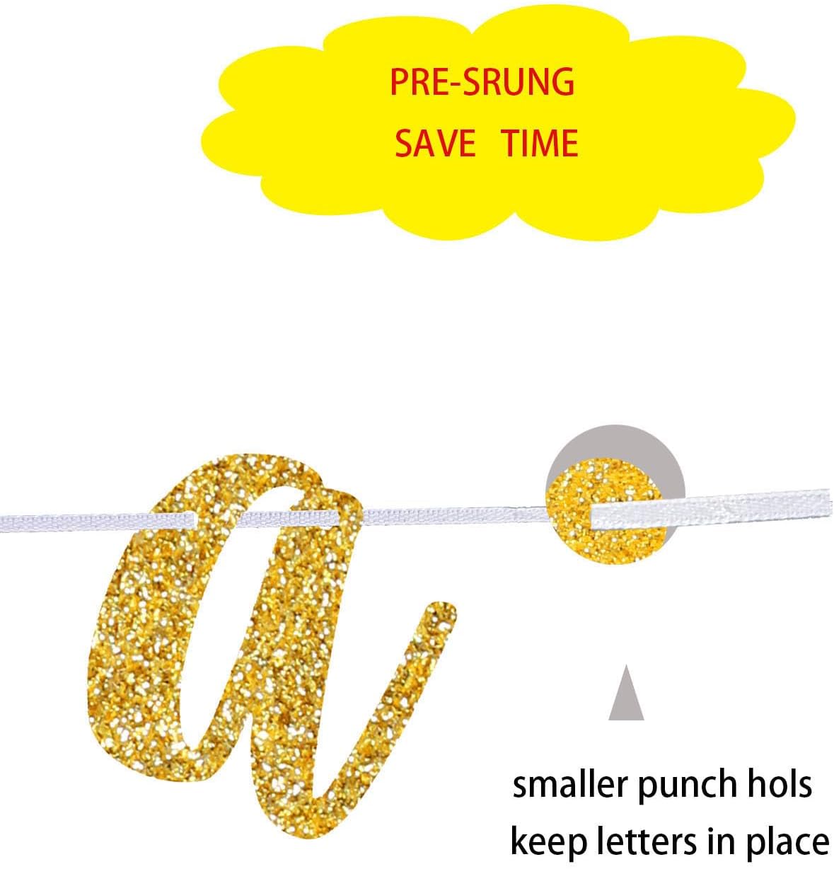 Pre-Strung Boy or Girl What Will It Bee Gold Glitter Banner - Gender Reveal Baby Shower Bumble Bee Decor