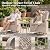 SnugVista Patio Furniture Set, 12-Piece Outdoor Sectional Sofa with Swivel Rocker Chairs & Ottomans, Wicker Patio Conversation Set with Coffee Table, Khaki Cushions
