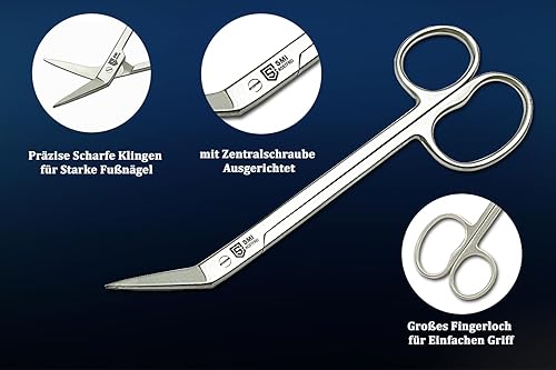 Miniatura 4 de SMI Tijeras de uñas de 6.3 in de largo con mango largo para personas mayores, podólogo, cortaúñas para discapacitados, uñas gruesas y encarnadas,