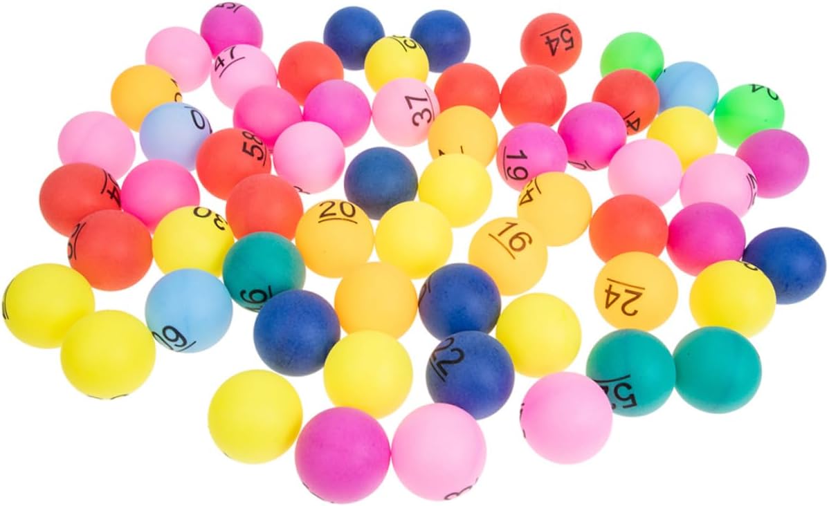 90pcs Bingo Balls Numbered Game Balls Plastic for Carnival Parties Events