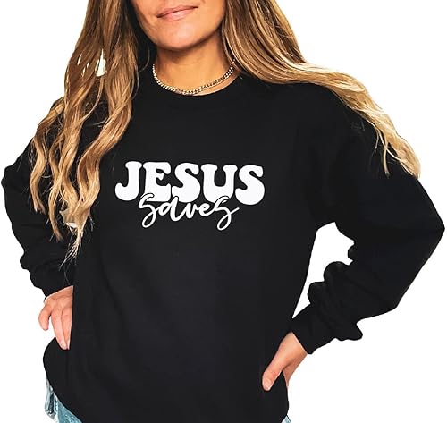 Miniatura 6 de Jesus Saves Sweatshirt, Christian Sweat, Religious Christian Apparel Sand