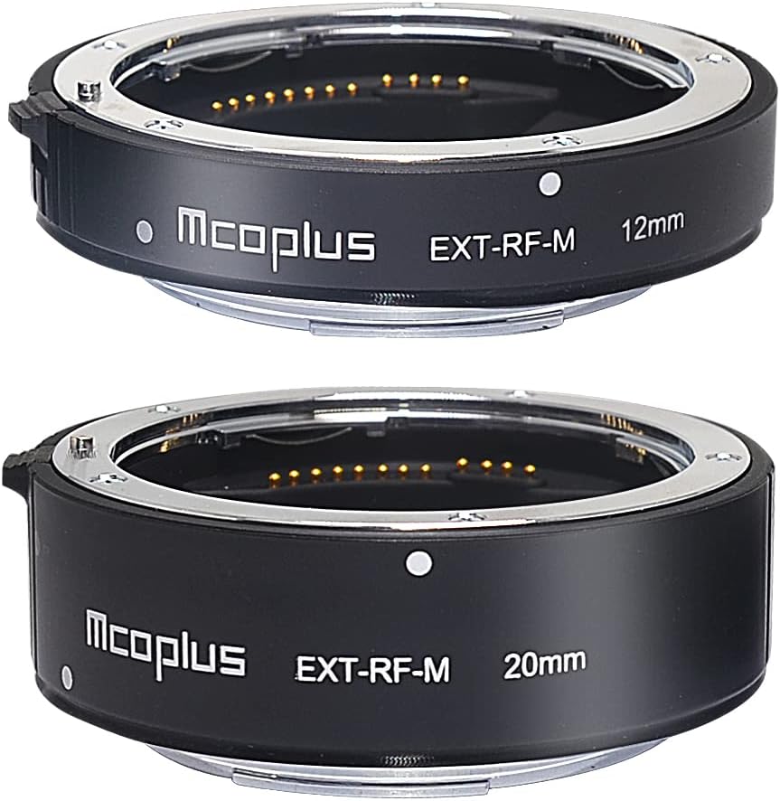 EXT-RF-M Metal Auto Focus Macro Extension Tube Set(12mm+20mm) Fit Canon RF Mount EOS-R/EOS R5/EOS R6/EOS-RP Lens and Camera Body