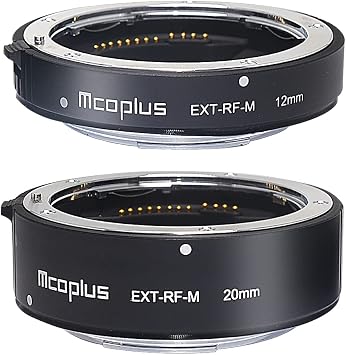 EXT-RF-M Metal Auto Focus Macro Extension Tube Set12mm+20mm Fit Canon RF Mount EOS-R/EOS R5/EOS R6/EOS-RP Lens and Camera Body