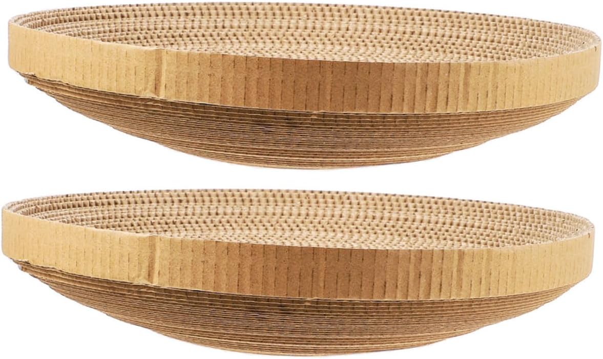 SHINEOFI 2pcs Cat Scratcher Replacement Pads Sturdy Corrugated Cardboard Scratch Board Insert for Indoor Cats Household Scratch Mat Refill