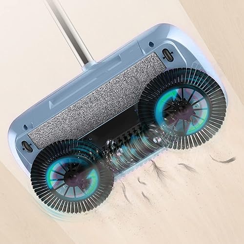 Miniatura 5 de feiquan Barredora de piso mejorada para superficies de madera dura, suelos de madera, laminado, azulejos, escoba pequeña y portátil, limpia el polvo