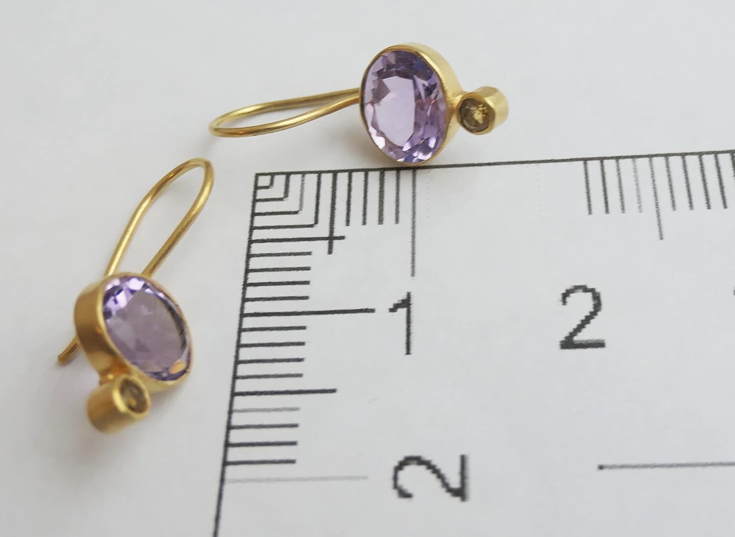 Natural Gemstone Gold Plated Sterling Silver Drop Earrings - Handmade Jewellery Gift Ideas for Women - Image 8
