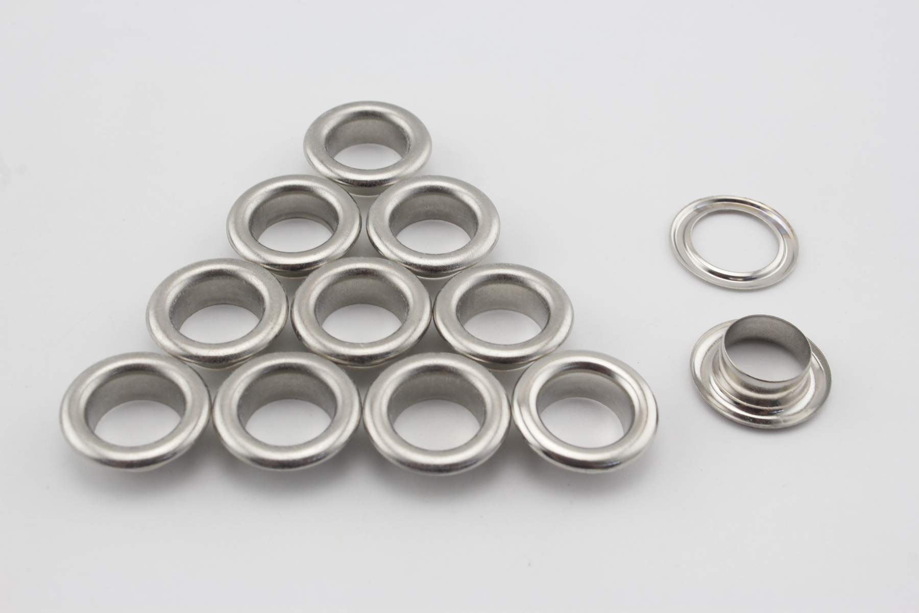200 Occhielli Metallici Per Fai Da Te – Diametro Interno 3 Mm, Colore Grigio Argento, Per Tessuti, Pelle E Gioielli
