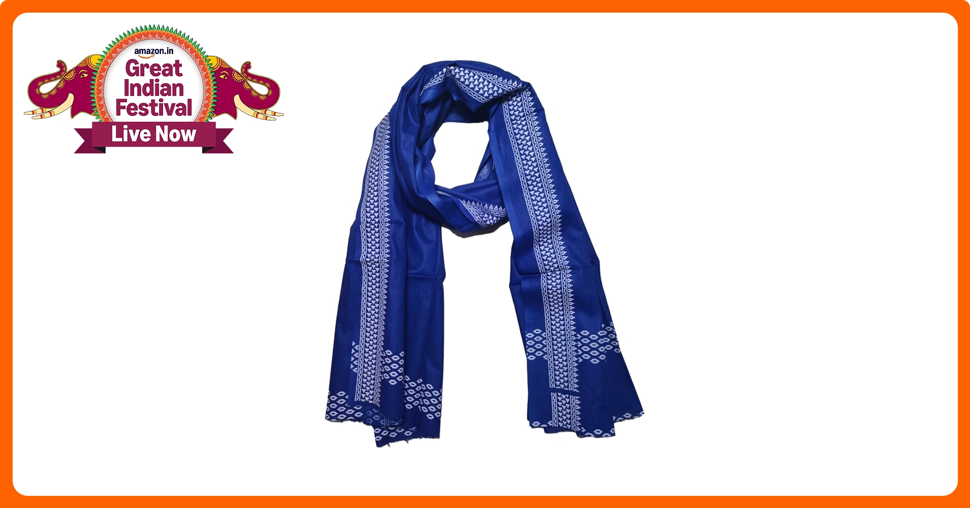 小物 COTTON STOLE - BLUE COTTON STOLE - BLUE