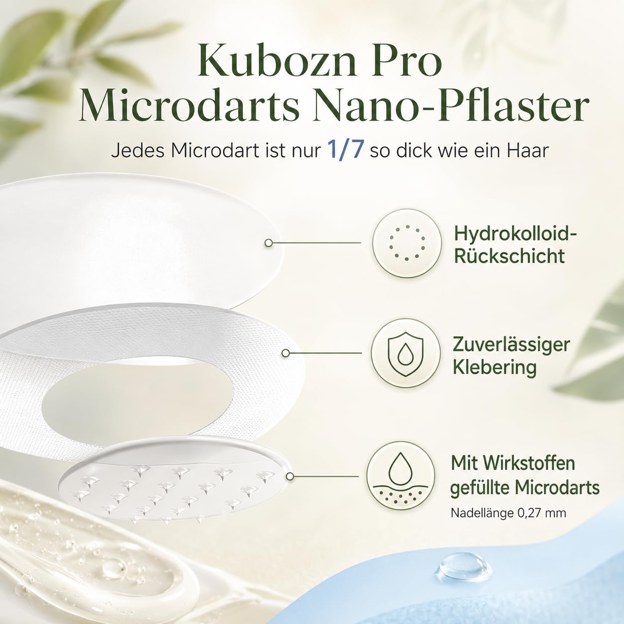 KUBOZN Pro MicroDartsTAG Gone Hautpflaster zur Skin Tag Pflege, Nano Pickelpflaster zum Abdecken von Pickeln, Hautunreinheiten und Hautstellen für Gesicht und Alltag (Weiß*1pcs)
