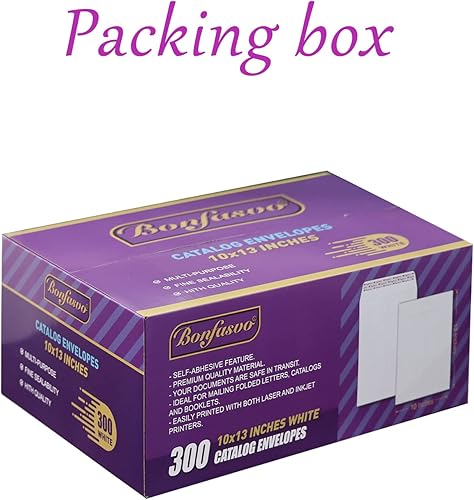 Miniatura 5 de Paquete de 300 sobres blancos de catálogo de 10 x 13 pulgadas, sobres de correo de seguridad de 120 GSM, sobres autosellantes para invitaciones,