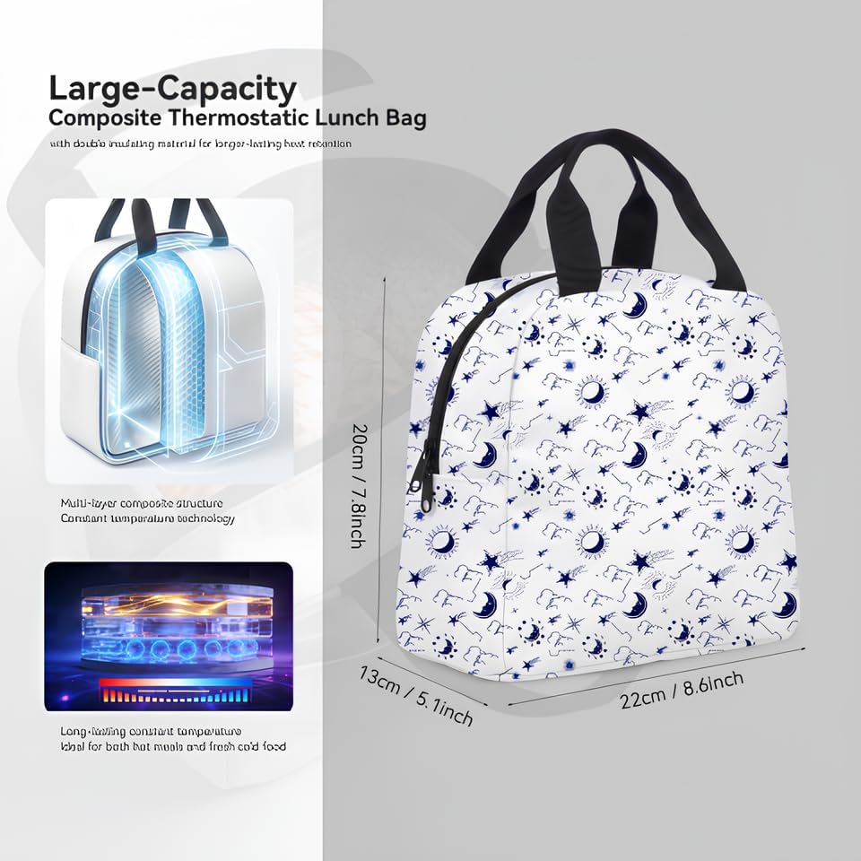 K Pop Lunch Box for Women, Cute Insulated Lunch Bag, Hunters Reusable Lunch Tote Bag for Travel Work Picnic (02)