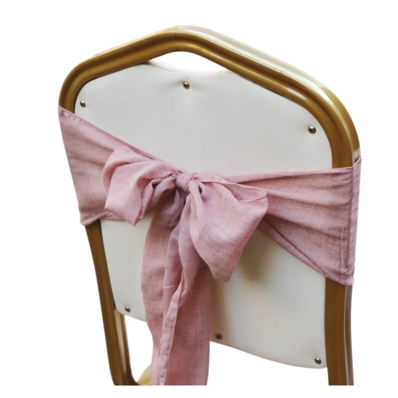 LVCHAO 30-100Pcs Dusty Rose Cheesecloth Chair Bow Sashes Decorative for Wedding Ribbons Party Ceremony Banquet Covers For Banquets and Parties(Dusty Rose,100PCS)