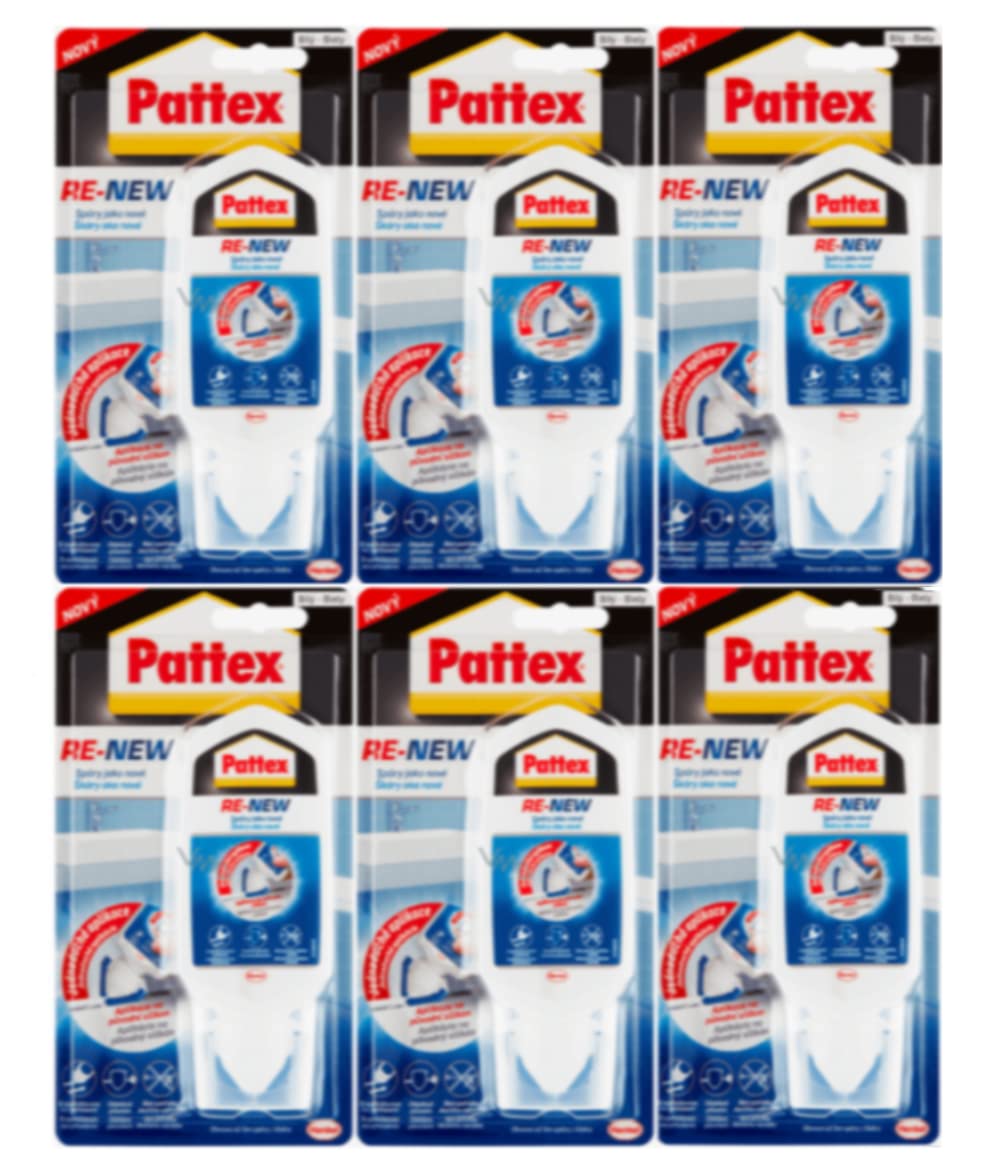 Pattex Perfektes Bad Neue Fuge, Silikon Dichtmasse für neue Fugen, Sanitärsilikon für Küche und Bad, einfache Erneuerung von Fugen in nur einem Schritt zum Schutz vor Schimmel, weiß 6 x 80ml