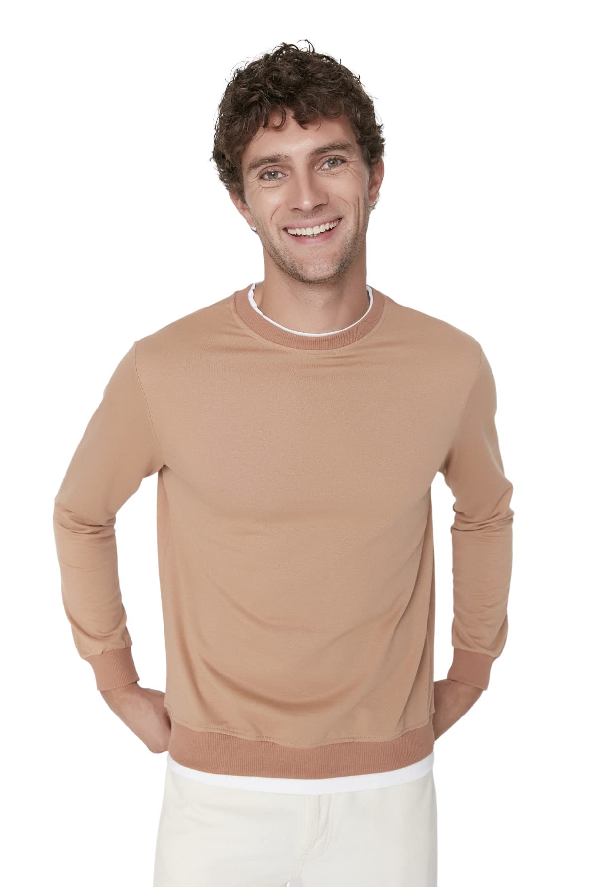 Trendyol Man Basics Regular fit Basic Crew neck Knit Sweatshirt
