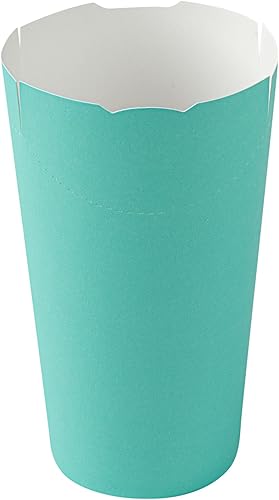 Miniatura 2 de Bio Tek - Tazas de papas fritas de 20 onzas, 100 soportes desechables para papas fritas  con cubierta plegable, cierre de bloqueo de lengüeta, tazas