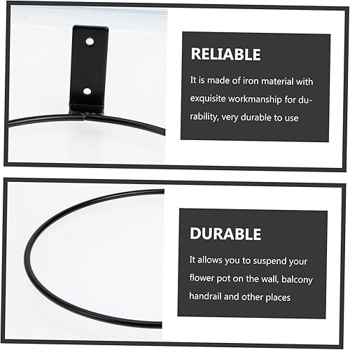 Miniatura 3 de MERRYHAPY Gancho para plantas y macetas, anillos de pared, ganchos para colgar plantas, colgar plantas al aire libre, ganchos para colgar plantas,
