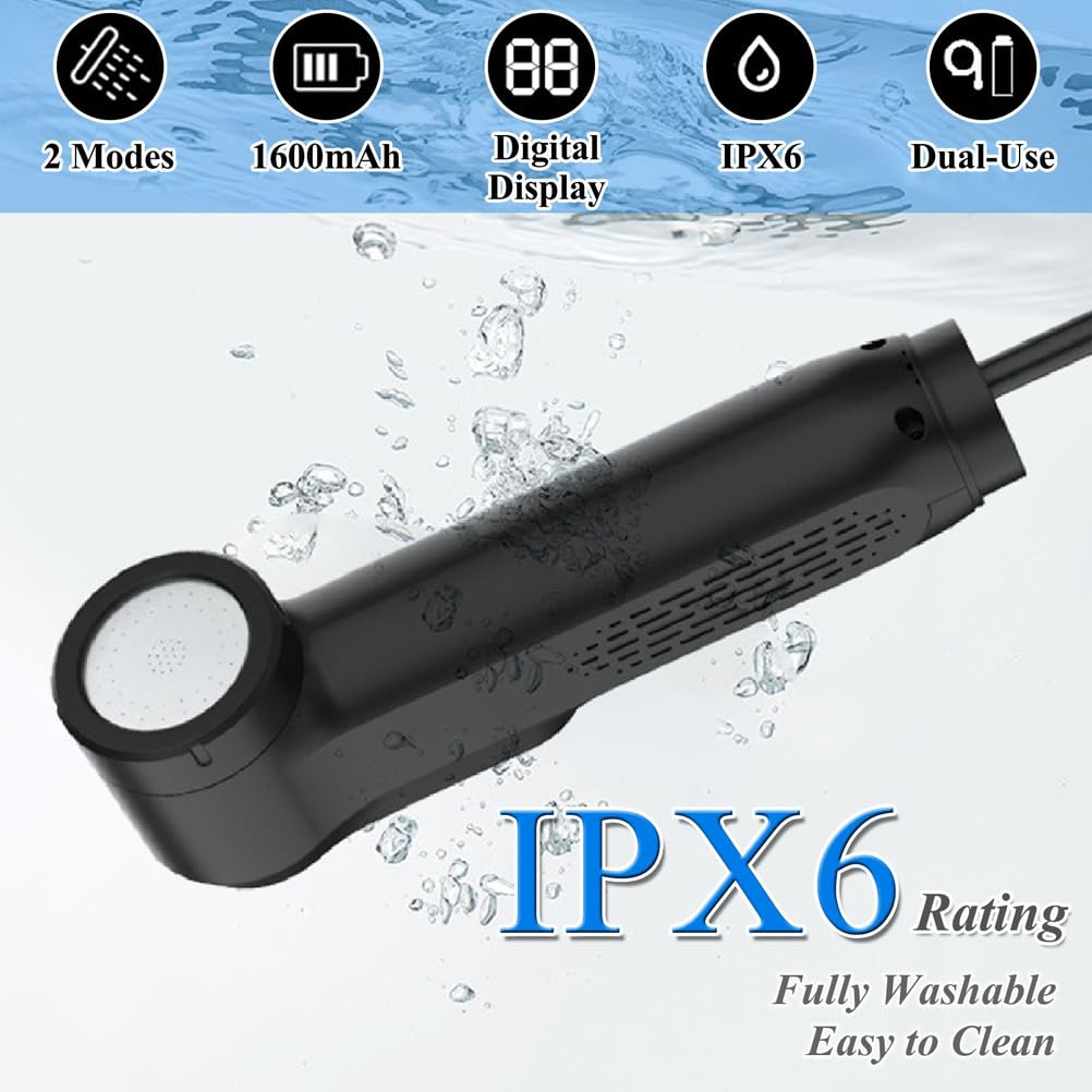 Po Dusche Elektrisch,Tragbare Portable Bidet 2 Modi,Digital Display