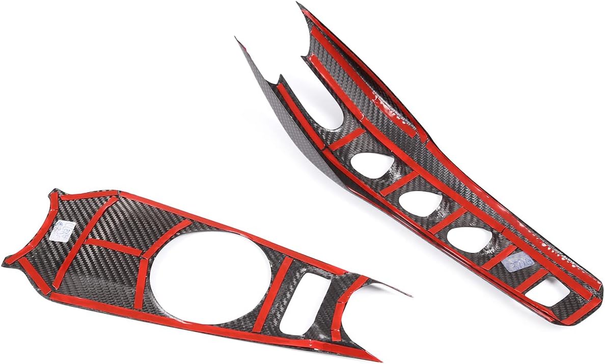 for 2013 Ferrari F12 Berlinetta Real Carbon Fiber Car Central Control Gear Cup Holder Decorative Panel Cover Sticker Trim Accessories